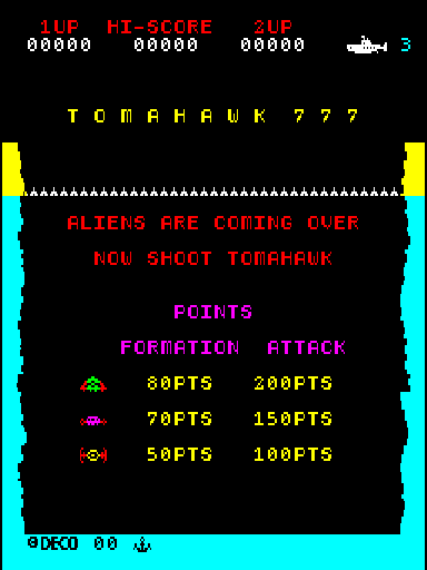 Tomahawk 777 (rev 5) Title Screen